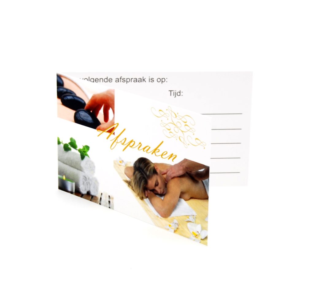 Afsprakenkaartjes - Massage Luxe - 48 stuks
