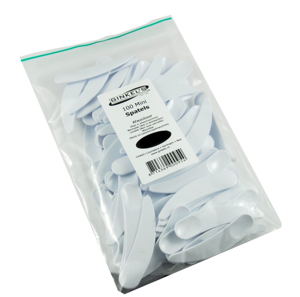 Kunststof mini spatel 7 cm (Voordeelzak à 100 st.)