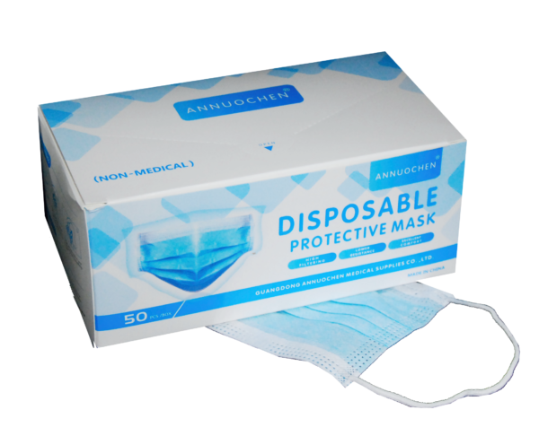 Mondmaskers Blauw – 50 stuks [Doos]